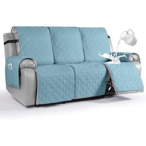 Waterproof Recliner Sofa Cover Couch Covers 1-Piece 3 Seater Blue Vansofy